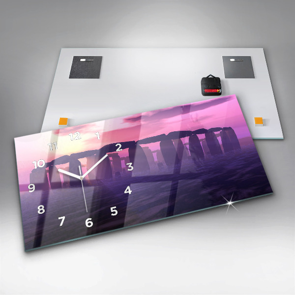 Horizontale Uhr Sonnenuntergang bei Stonehenge