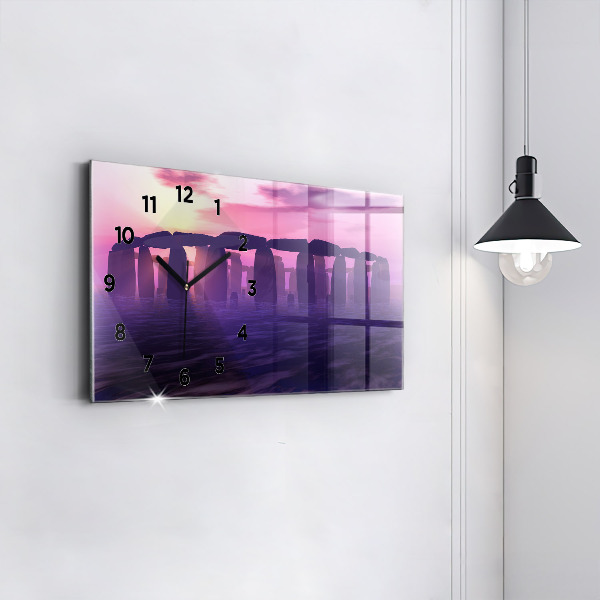 Horizontale Uhr Sonnenuntergang bei Stonehenge