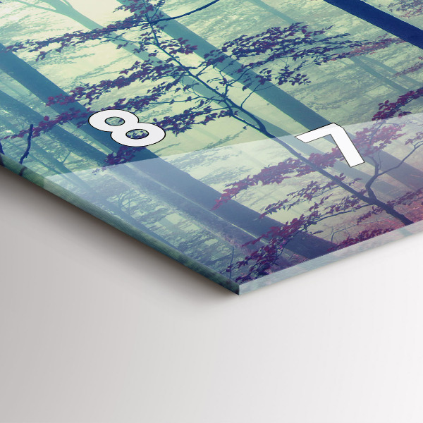 Horizontale Uhr Herbststraße Waldnebel