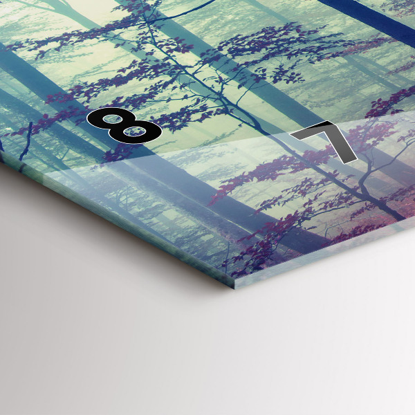 Horizontale Uhr Herbststraße Waldnebel