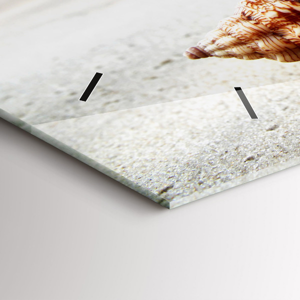 Horizontale Uhr mit motiv Muschel am Strand
