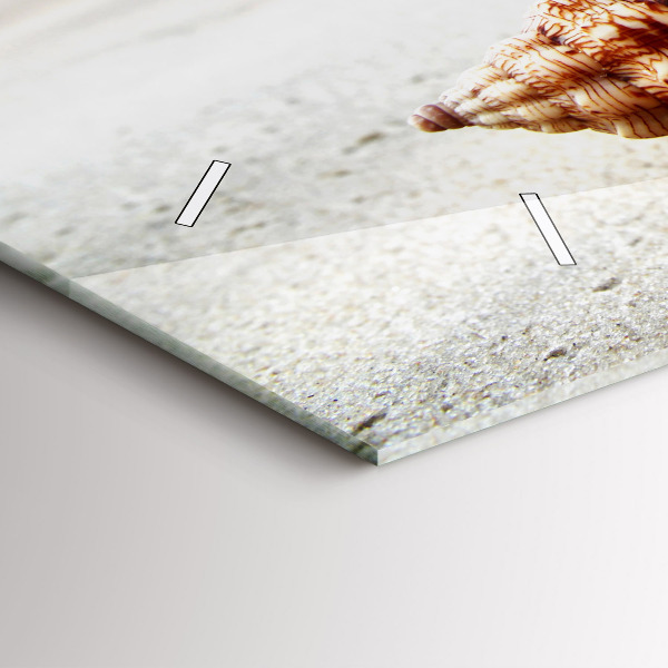 Horizontale Uhr mit motiv Muschel am Strand