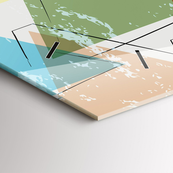 Horizontale Uhr mit motiv Dreiecke geometrisches Muster