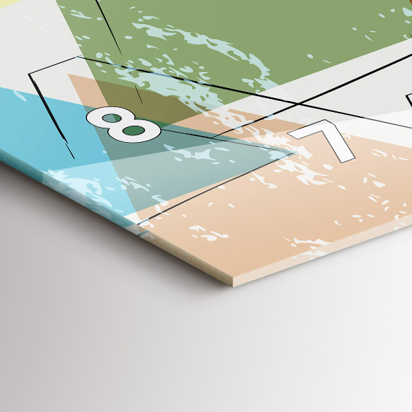 Horizontale Uhr mit motiv Dreiecke geometrisches Muster