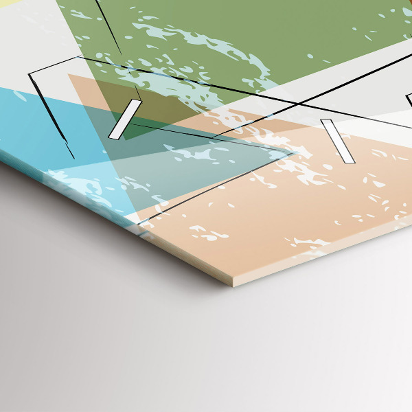 Horizontale Uhr mit motiv Dreiecke geometrisches Muster
