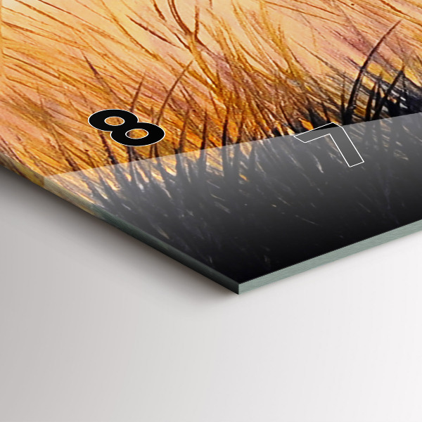 Horizontale Uhr mit motiv Kraniche bei Sonnenuntergang