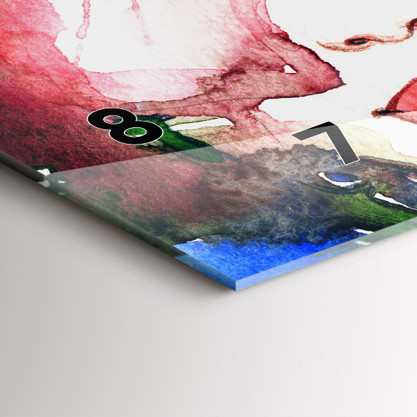 Horizontale Uhr mit motiv Buntes Porträt einer Frau