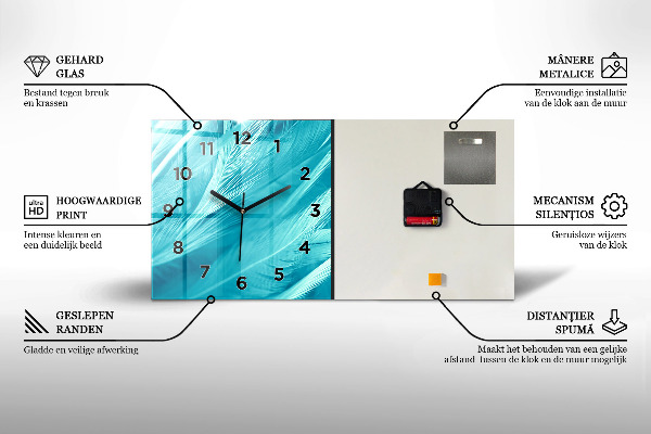 Horizontale Uhr mit motiv Junges verliebtes Paar