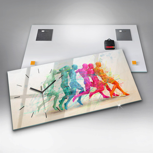 Horizontale Uhr Bunte Menschen