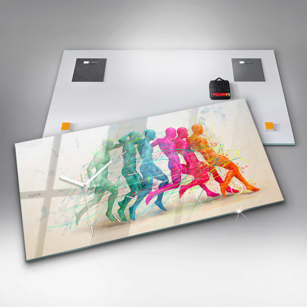 Horizontale Uhr Bunte Menschen