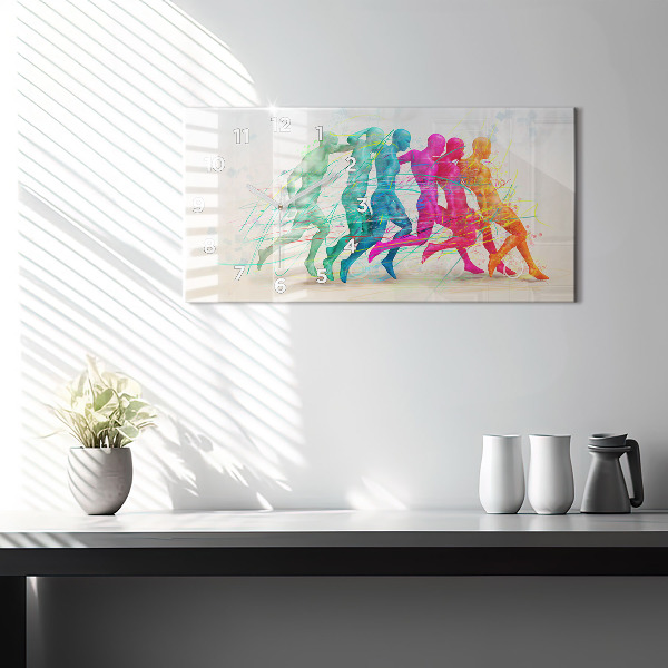 Horizontale Uhr Bunte Menschen