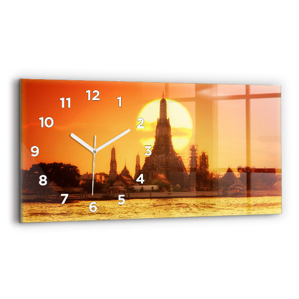 Horizontale Uhr mit motiv Wat arun Bangkok Thailand