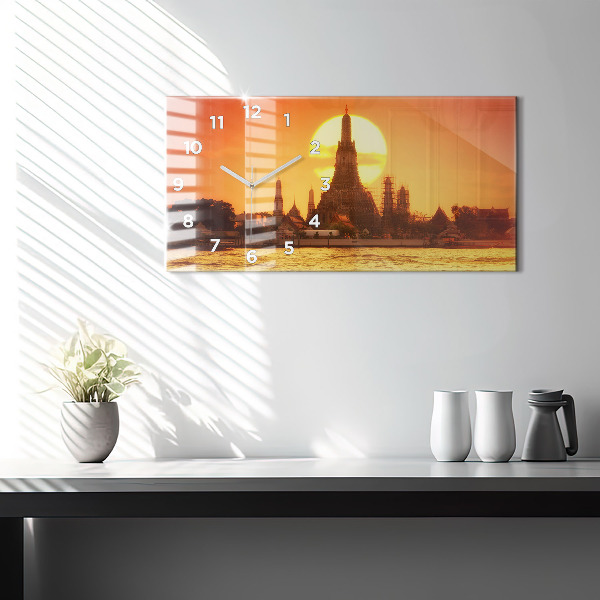 Horizontale Uhr mit motiv Wat arun Bangkok Thailand