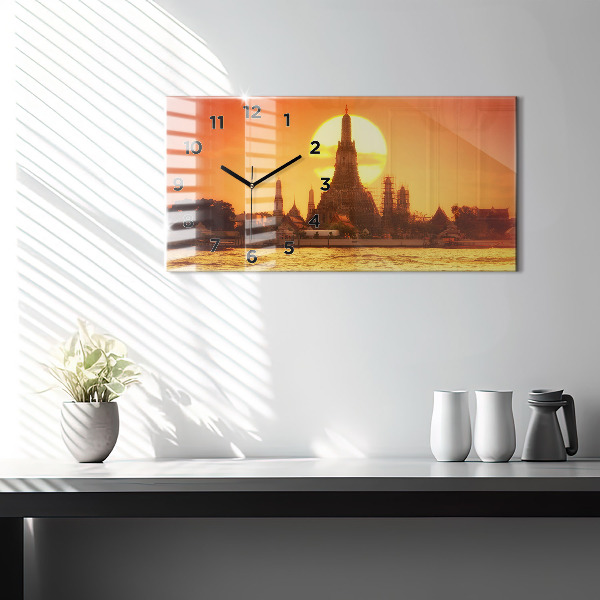 Horizontale Uhr mit motiv Wat arun Bangkok Thailand