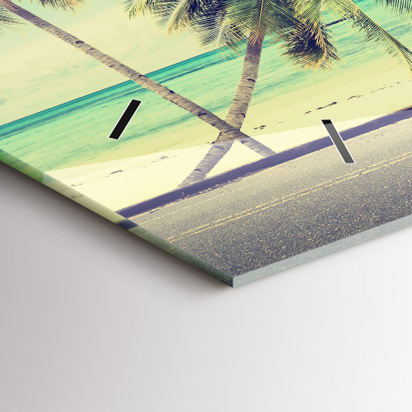 Horizontale Uhr mit motiv Auto mit Surfbrett