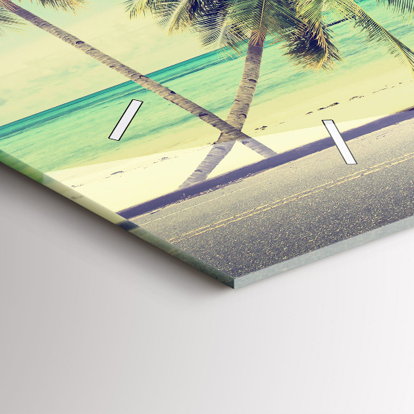 Horizontale Uhr mit motiv Auto mit Surfbrett