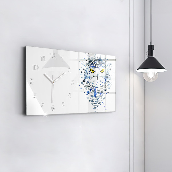 Horizontale Uhr Eulenblick