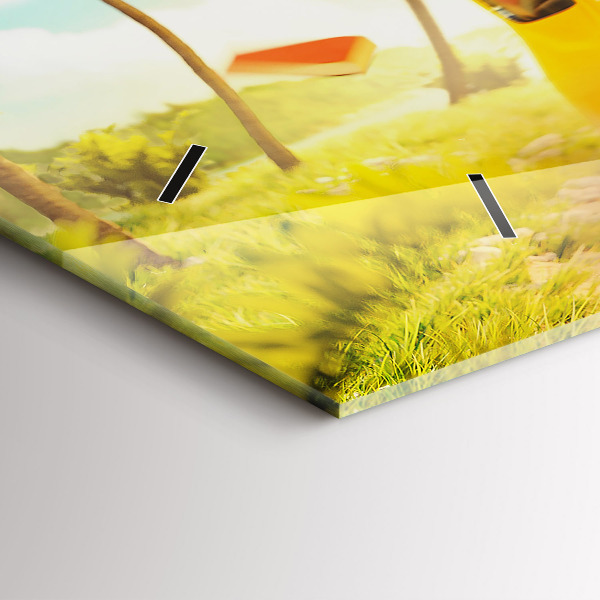 Horizontale Uhr mit motiv Auto mit Surfbrett