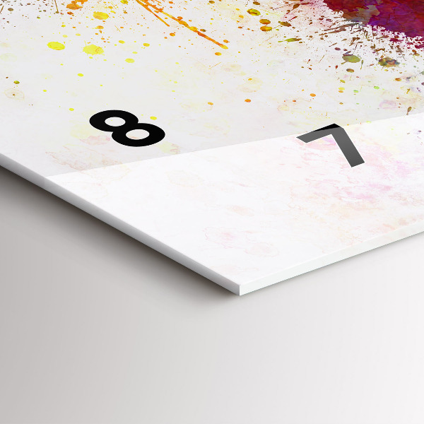 Horizontale Uhr Aquarellierte Weltkarte