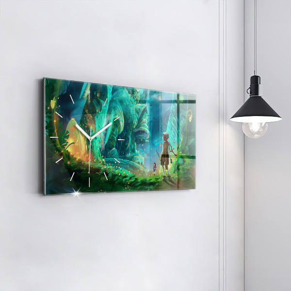 Horizontale Uhr mit motiv Kinder in einem Märchenwald