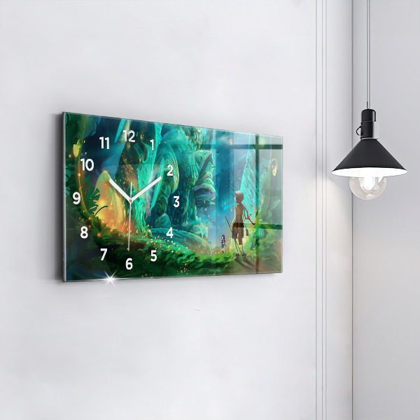 Horizontale Uhr mit motiv Kinder in einem Märchenwald