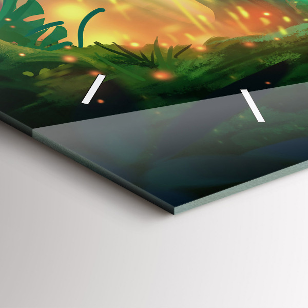 Horizontale Uhr mit motiv Kinder in einem Märchenwald