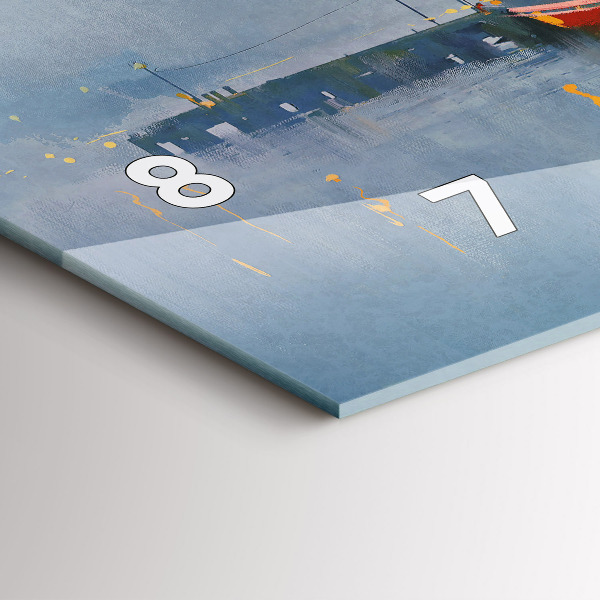 Horizontale Uhr Fischerboot im Hafen