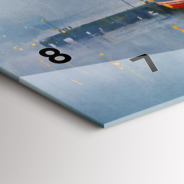 Horizontale Uhr Fischerboot im Hafen