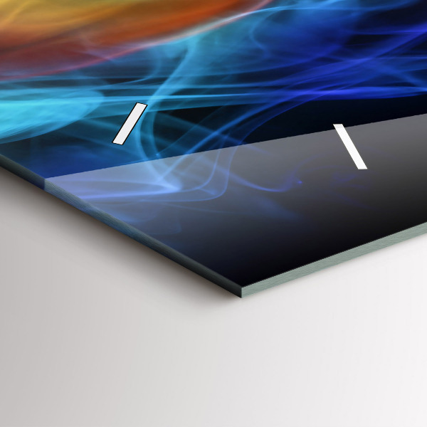 Horizontale Uhr mit motiv Abstrakte farbige Linien