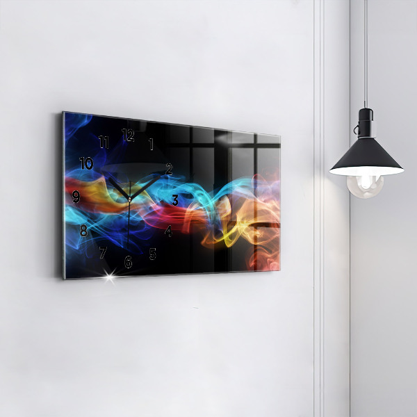 Horizontale Uhr mit motiv Abstrakte farbige Linien