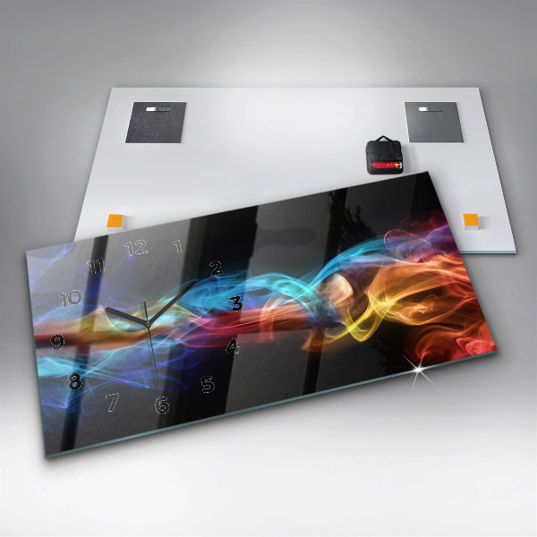 Horizontale Uhr mit motiv Abstrakte farbige Linien