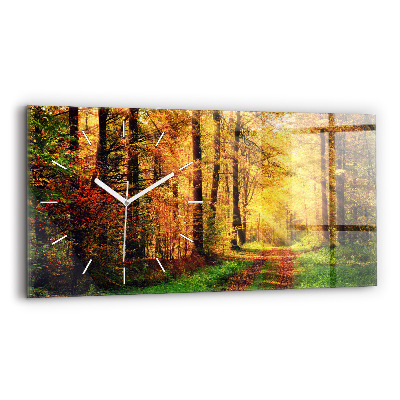Horizontale Uhr Herbstliche Waldlandschaft