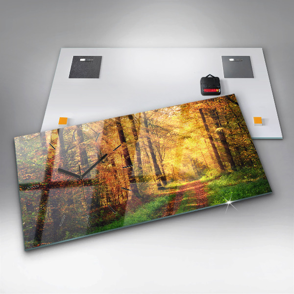 Horizontale Uhr Herbstliche Waldlandschaft