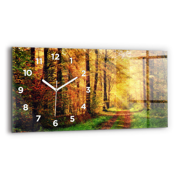 Horizontale Uhr Herbstliche Waldlandschaft