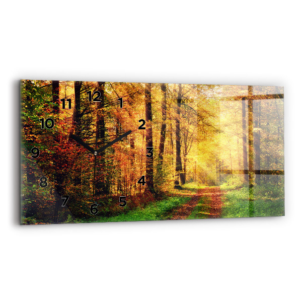 Horizontale Uhr Herbstliche Waldlandschaft