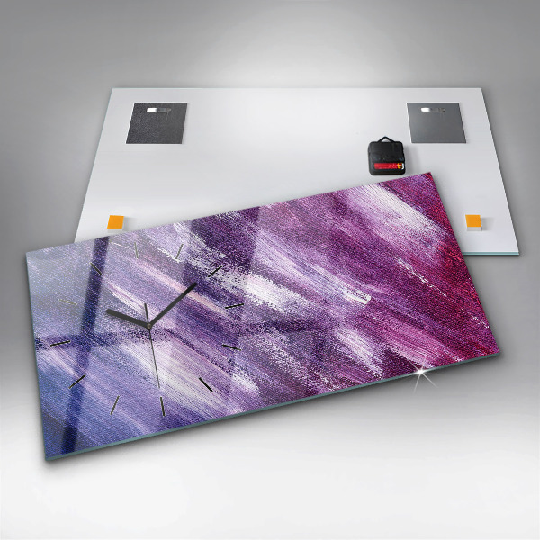 Horizontale Uhr mit motiv Acrylfarbe Textur