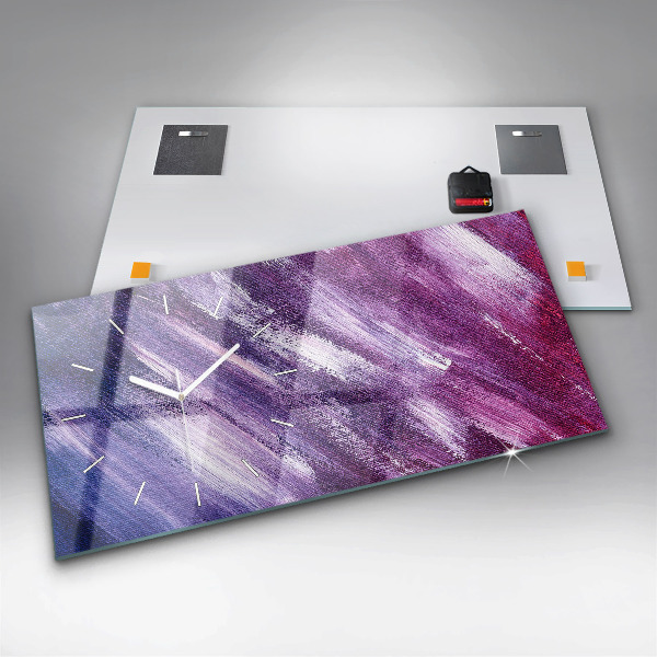 Horizontale Uhr mit motiv Acrylfarbe Textur