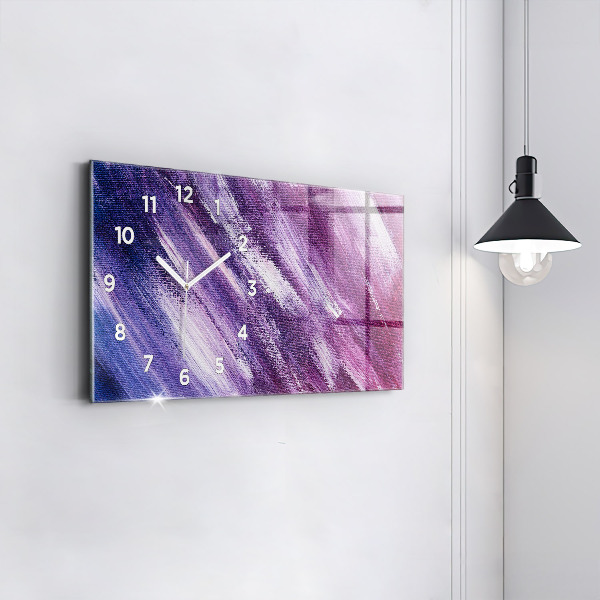 Horizontale Uhr mit motiv Acrylfarbe Textur