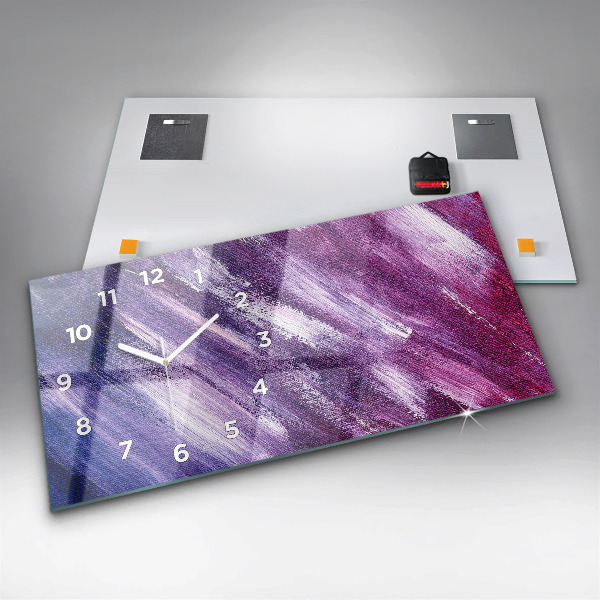 Horizontale Uhr mit motiv Acrylfarbe Textur