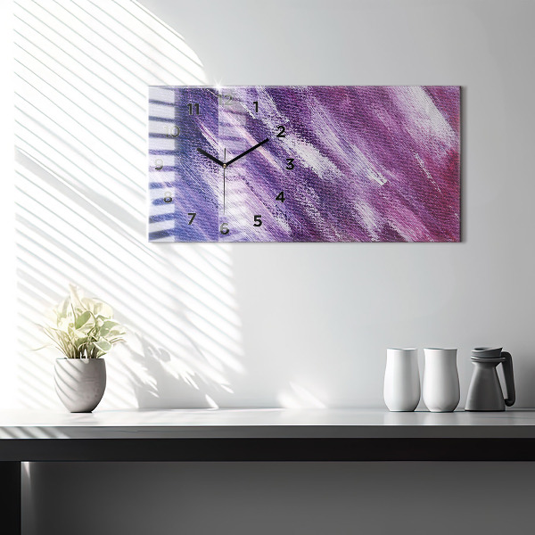 Horizontale Uhr mit motiv Acrylfarbe Textur
