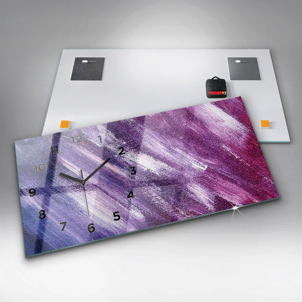 Horizontale Uhr mit motiv Acrylfarbe Textur