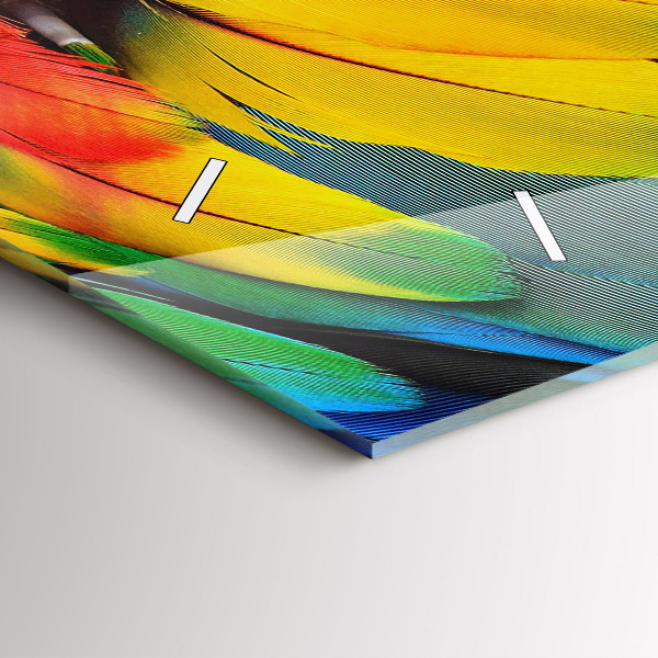 Horizontale Uhr Ara-Vogel Bunte Flügel