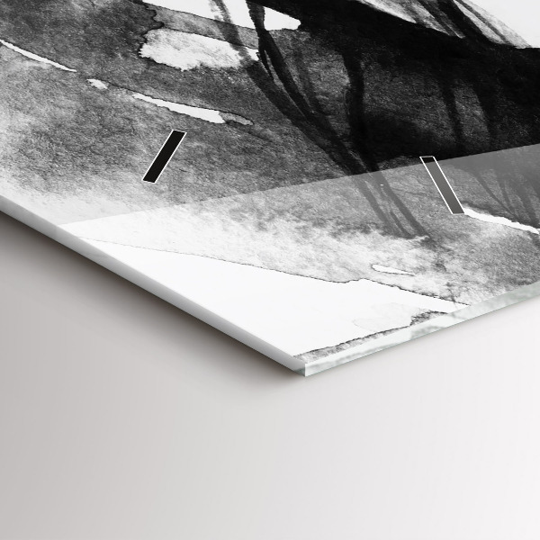 Horizontale Uhr mit motiv Porträt einer Frau Aquarell