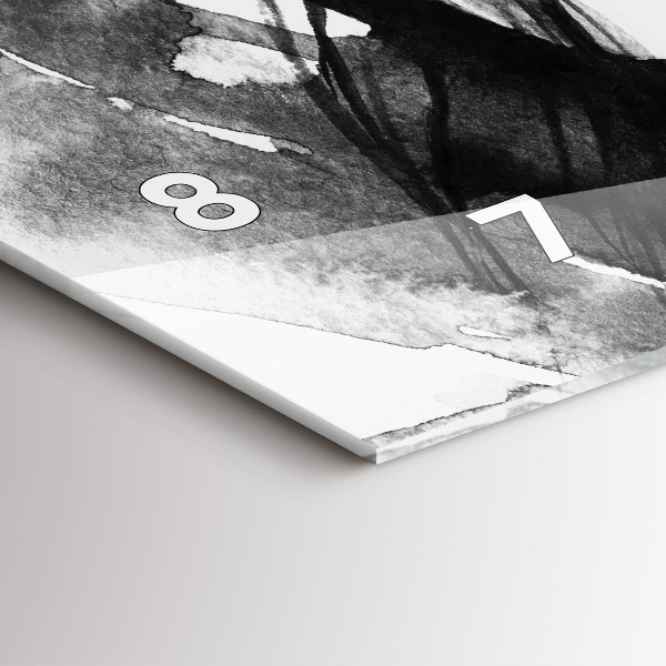 Horizontale Uhr mit motiv Porträt einer Frau Aquarell