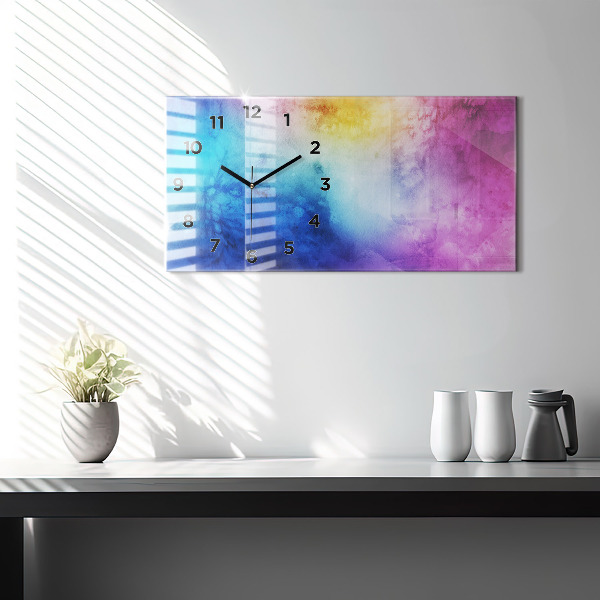 Horizontale Uhr mit motiv Bunte Flecken