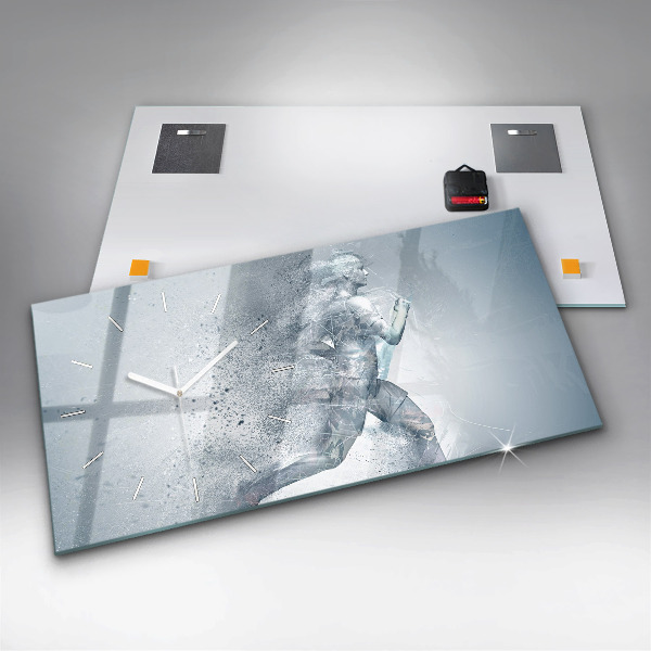 Horizontale Uhr Laufender Mann