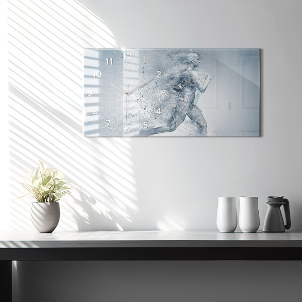 Horizontale Uhr Laufender Mann