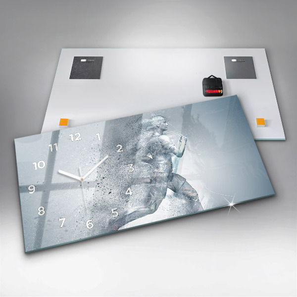 Horizontale Uhr Laufender Mann