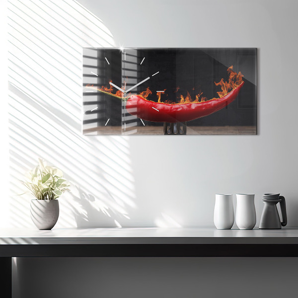 Horizontale Uhr Peperoni-Schote