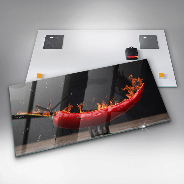 Horizontale Uhr Peperoni-Schote